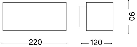 Ideal Lux - Kültéri fali lámpa ANDROMEDA 1xE27/60W/230V IP55 szürke