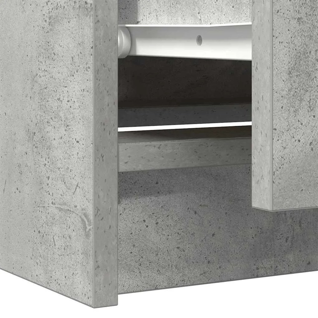 betonszürke szerelt fa TV-szekrény 60x35x54 cm