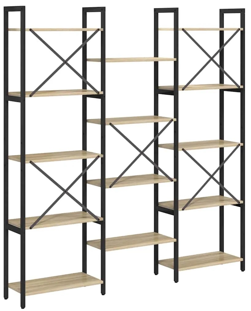 Könyvespolc sonoma tölgy 156 x 25 x 167.5 cm Faanyag