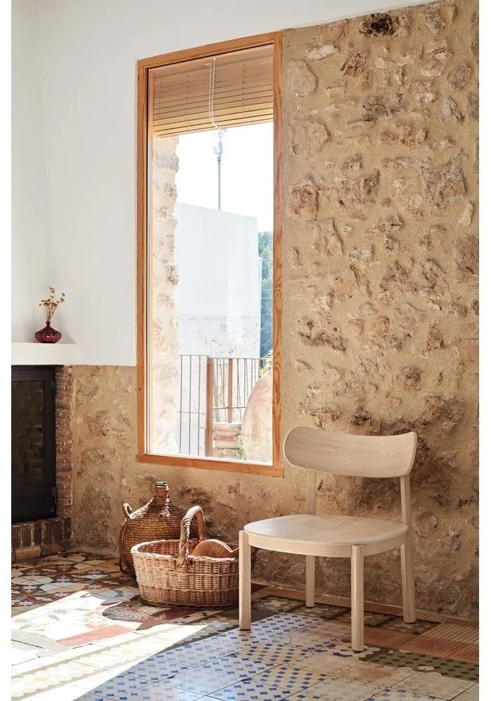 Fotel kőrisfa dekorral Nara - Teulat