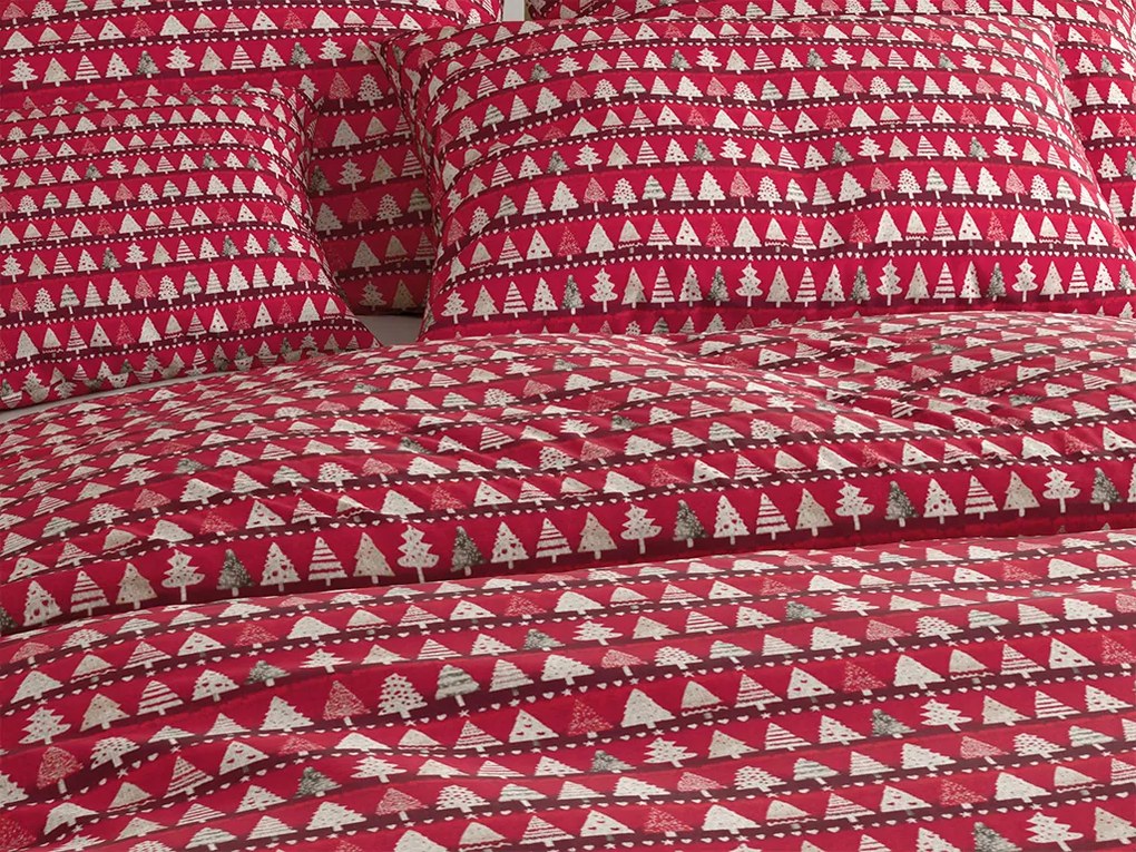 Pamut ágynemű BURGUNDY FÁK bordó színű Ágyneműhuzat mérete: 70 x 90 cm | 140 x 220 cm
