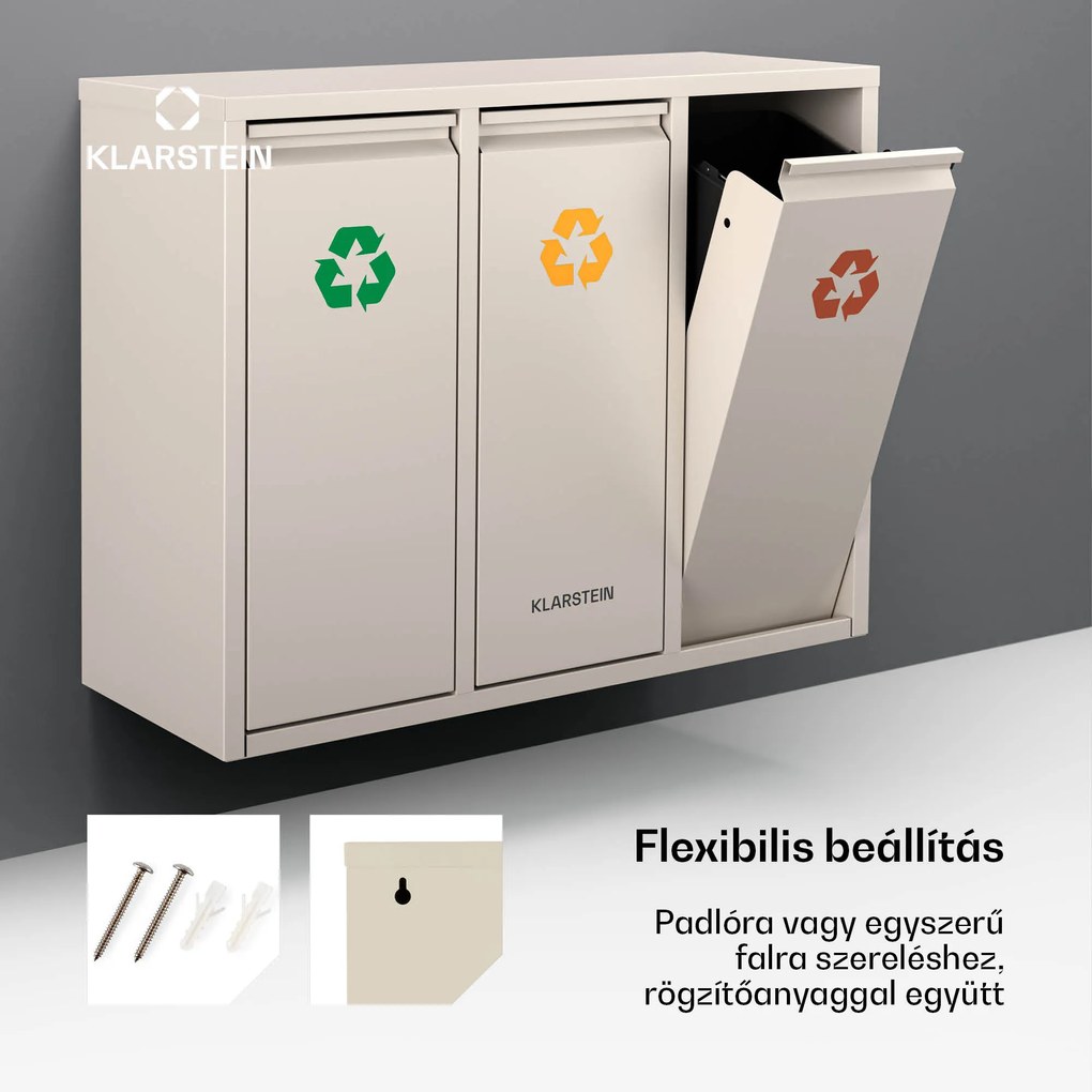 Klarstein Ordnungshüter 3, 45 liter, 3 kosár, szagmentes, egyszerű töltés