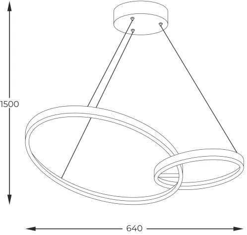 Zuma Line 20002P-GD - LED Csillár zsinóron RANDO LED/36W/230V 3000/4000/6000K