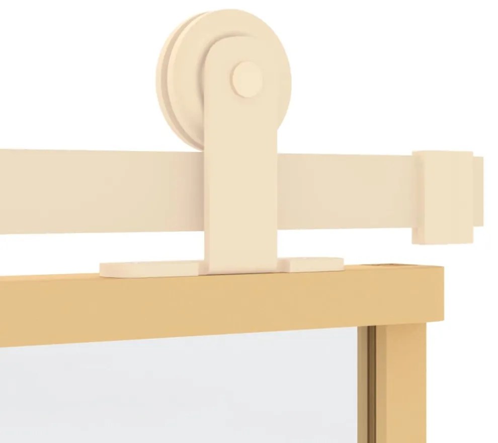 aranyszínű átlátszó ESG üveg és alumínium tolóajtó 90 x 205 cm