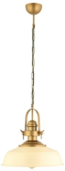 MONZA kábeles függőlámpa 1xE27/40W/230V, átm. 35 cm, krémszínű/bronzszínű