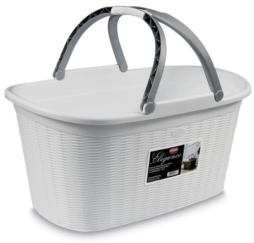 STEFANPLAST Elegance szennyeskosár 35l, fehér