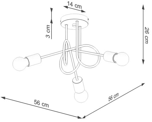Sollux SL.1474 - Felületre szerelhető csillár EMBER 3xE27/15W/230V fehér/bézs/bükkfa