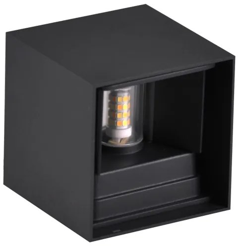 Kültéri fali lámpa KIOTO 1xG9/5W/230V IP44 fekete