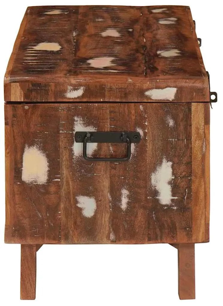 Tároló Doboz zárral 70 x 35 x 40 cm tömör újrahasznosított fa