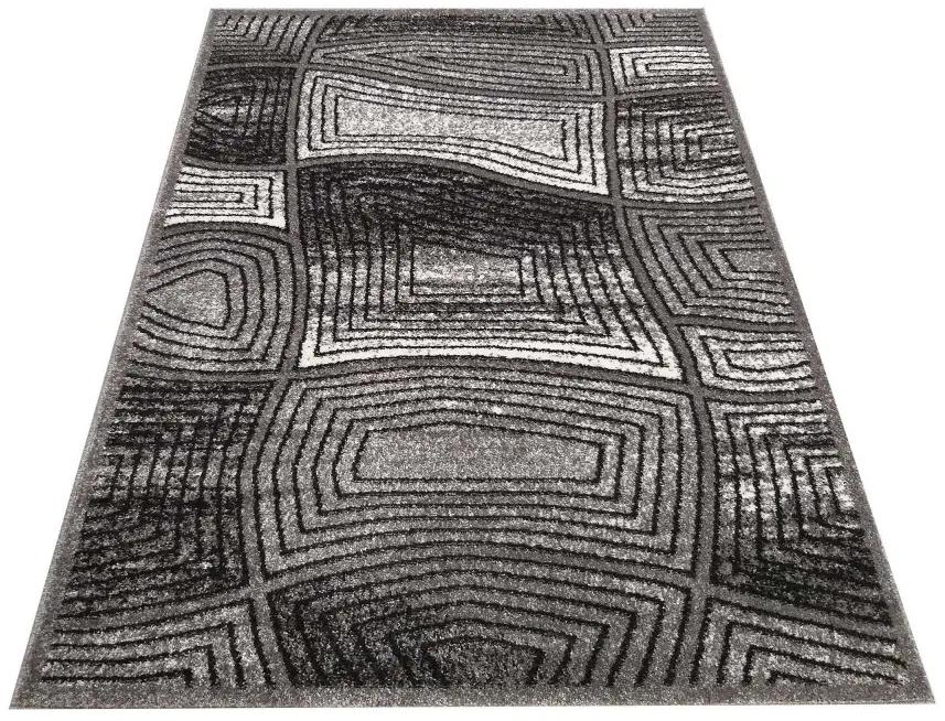Modern szürke szőnyeg absztrakt motívummal Szélesség: 120 cm | Hossz: 170 cm