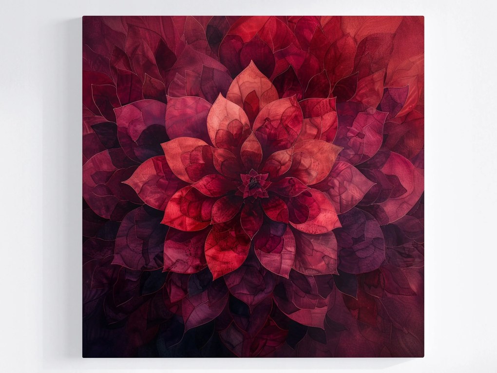 Poszter Mandala Virág Levelek Természet Harmónia Relaxáció 80x80