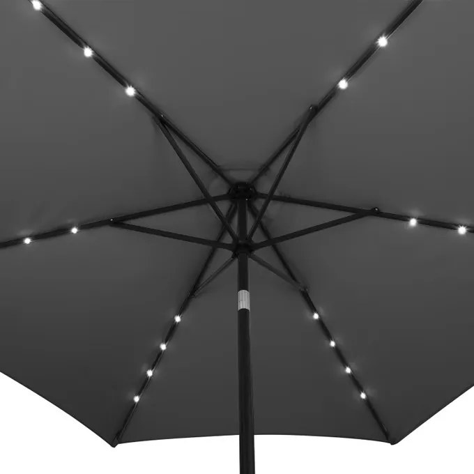 Deuba LED napernyő Miami Ø270 cm - antracit