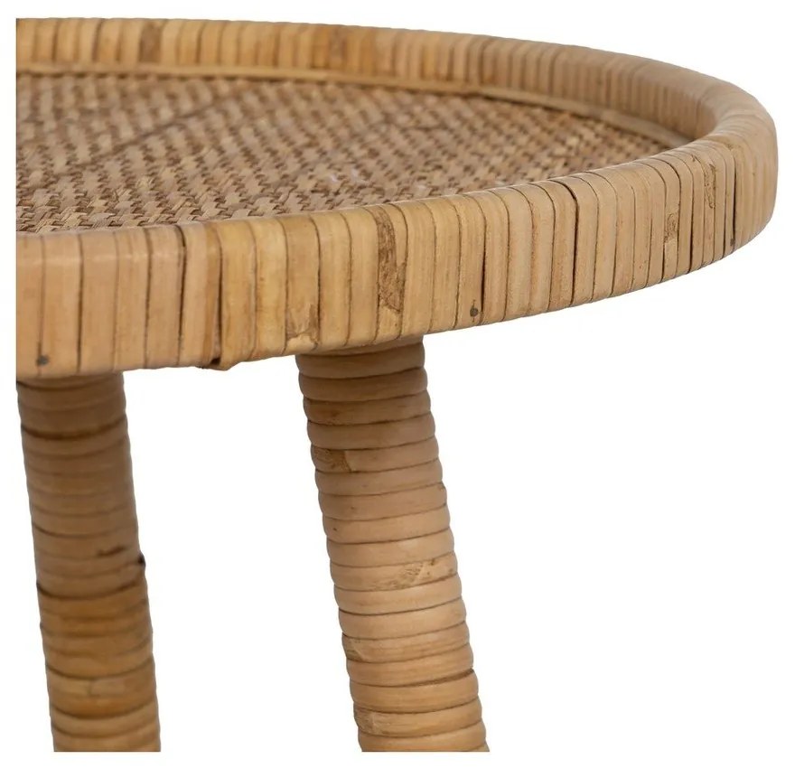 Rattan kerek tárolóasztal ø 45 cm – Ixia