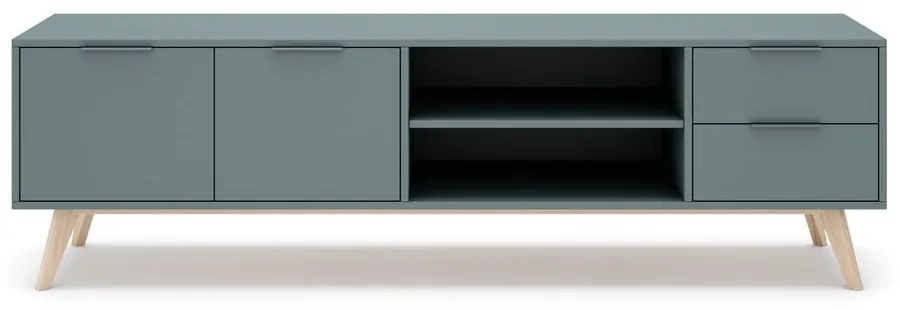Szürkészöld TV-állvány 180x53x40 cm Pisco – Marckeric