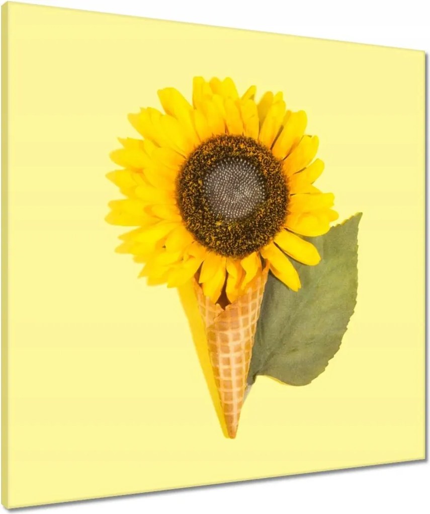 Vászonkép 60x60 Napraforgó szerelem Jég