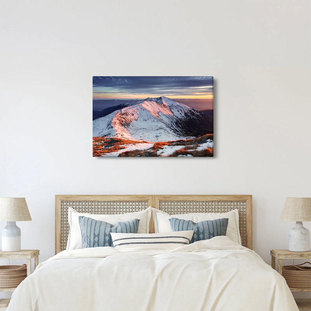 Kép - Téli hegyi panoráma II. (90x60 cm)