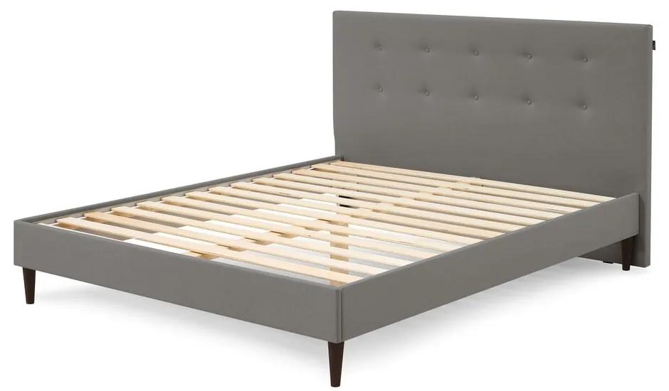 Rory Dark sötétszürke kétszemélyes ágy, 160 x 200 cm - Bobochic Paris