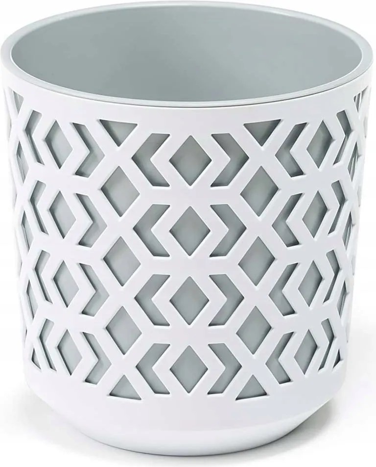 Hálószoba konyha nappali virágtartó Dekoratív fehér szürke betét 19xh20cm áttört