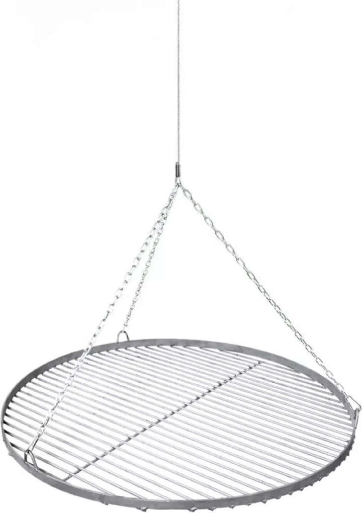 Grillrács 80CM Acél Kerti Háromlábú Grill Tűzrakóhely Rozsdamentes Inox