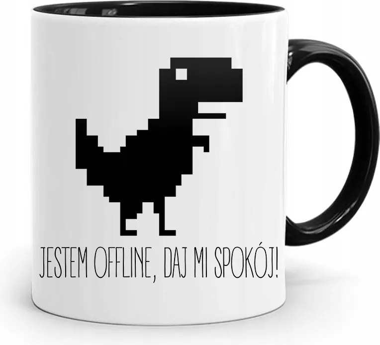 Bögre Fekete Informatika Programozó Ofline Vagyok nyomott mintával