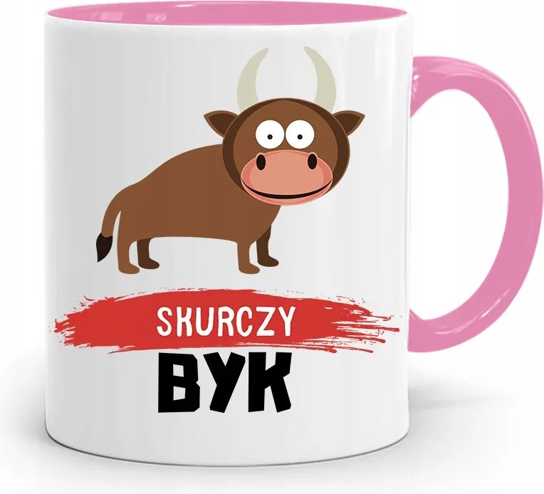 Rózsaszín Bögre Vicces Bika Görcs Ajándék fényképes nyomtatással