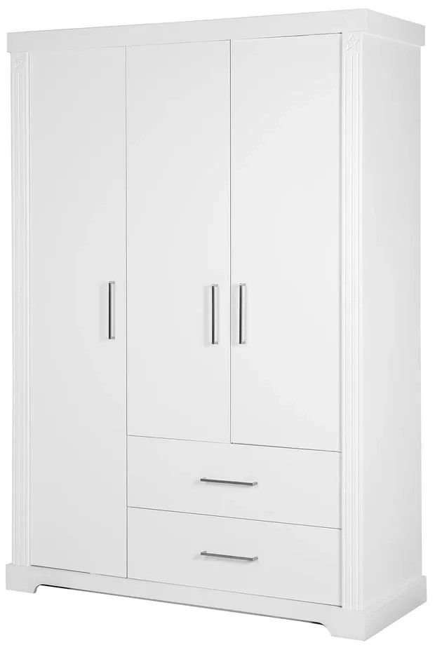 Fehér gyerek ruhásszekrény 139x199 cm Maxi – Roba