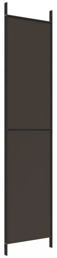 3 paneles barna szövet paraván 150x220 cm