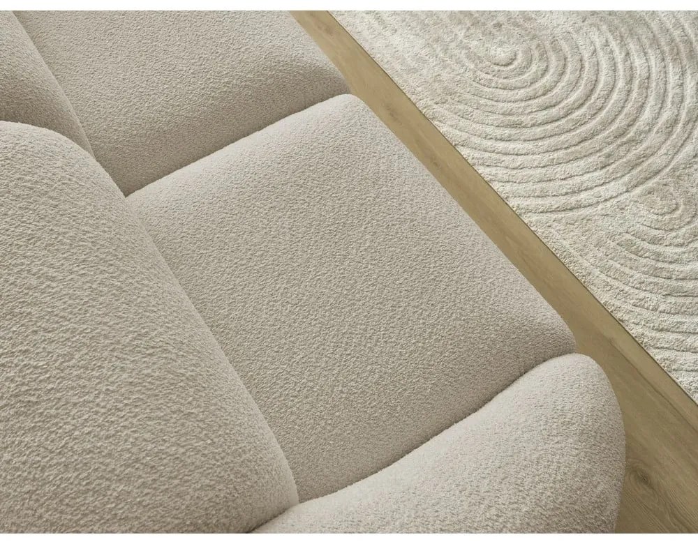 Bézs buklé kanapé 230 cm Tina – Bobochic Paris