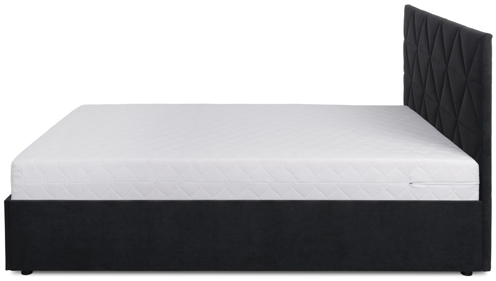 Franciaágy 160 cm Botones (fekete) (ágyráccsal). 1116776