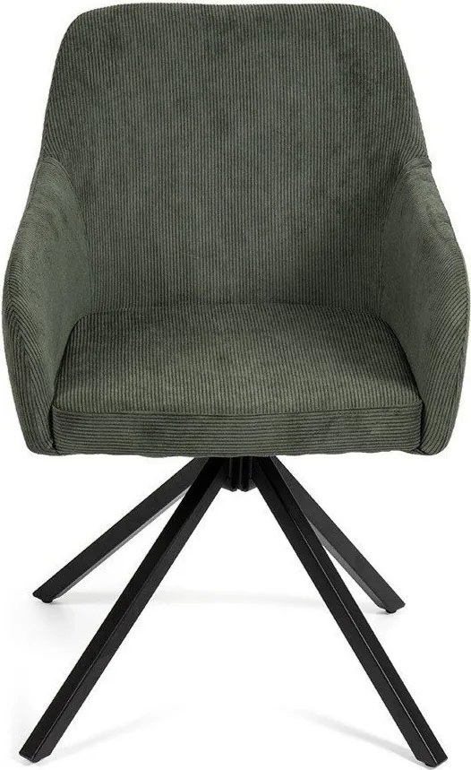 Zöld kárpitozott étkezőfotel Lunio – Bonami Essentials