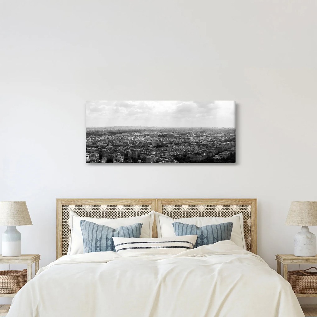 Kép - Házak háztetői Párizsban (120x50 cm)