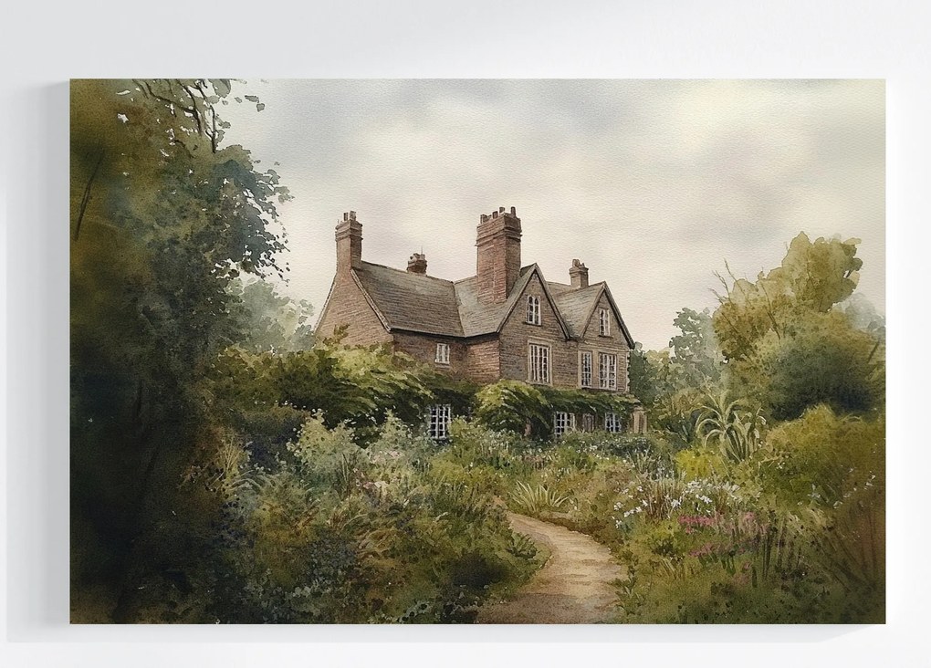 Vászonkép Canvas Tájkép Anglia Parasztház Birtok Kert 120x80