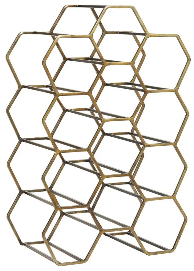 Bronzszínű fém bortartó polcos állvány, palackok száma 12 Salbris – Light &amp; Living