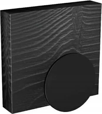 Fali akasztó szimpla fa acél fekete 100x92mm Természetes