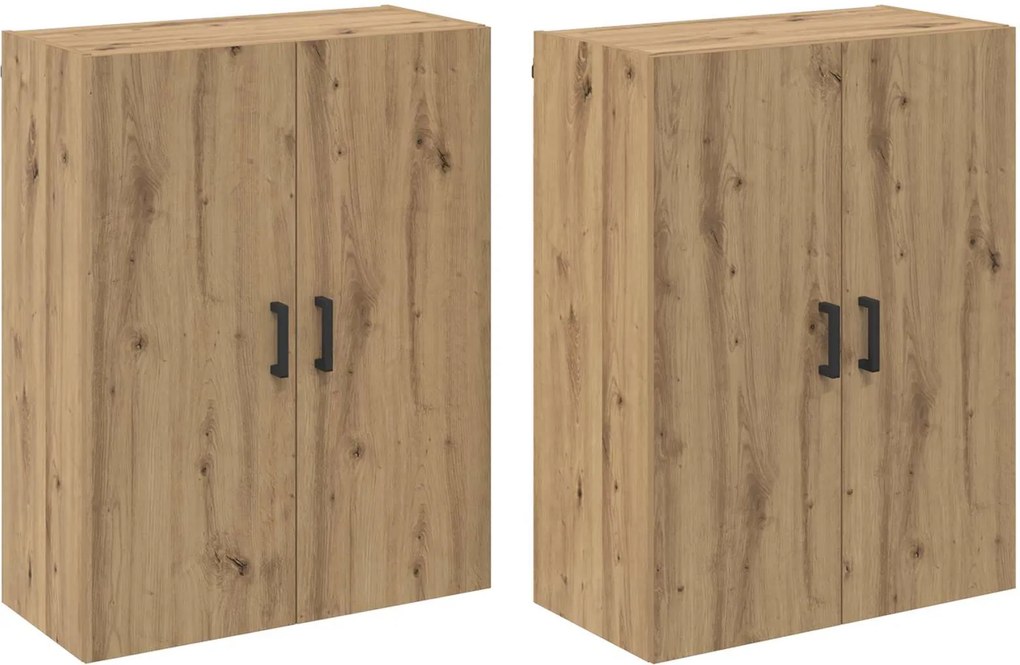 vidaXL Fali szekrény 2 pcs Artisan tölgy 69,5 x 34 x 90 cm Faanyag