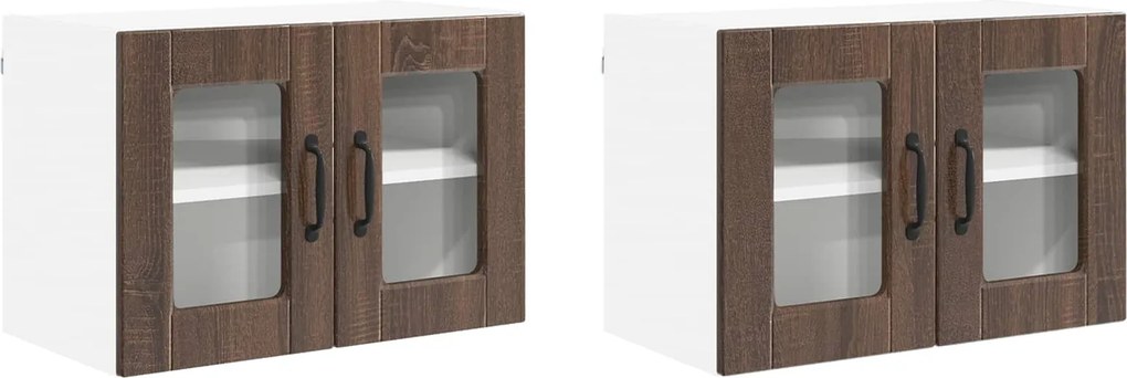vidaXL Konyhaszekrény 2 pcs Barna Tölgy 60 x 31 x 40 cm Faanyag