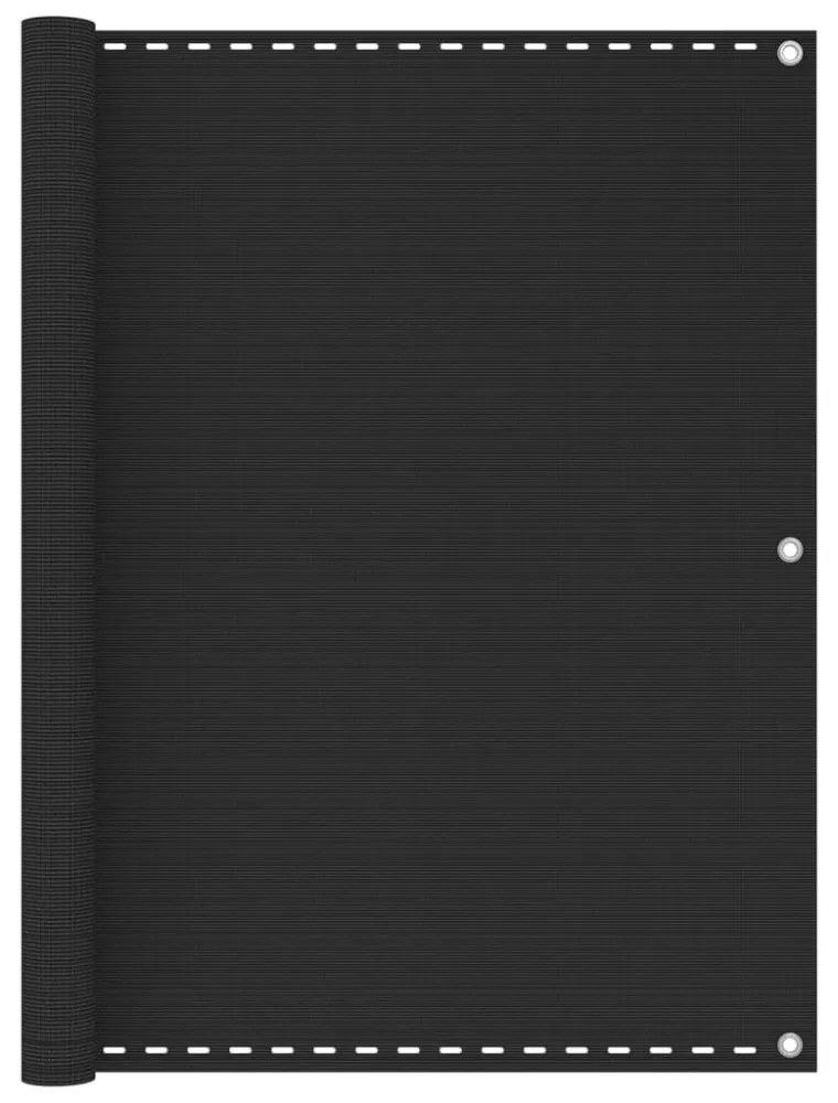 antracitszürke HDPE erkélynapellenző 120 x 500 cm