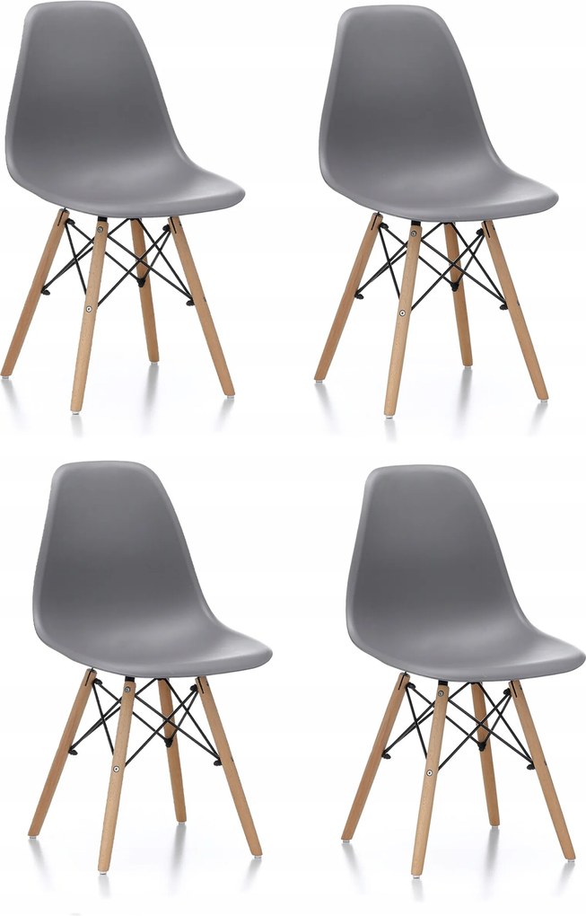 Aga 4x Étkezőszék Szürke