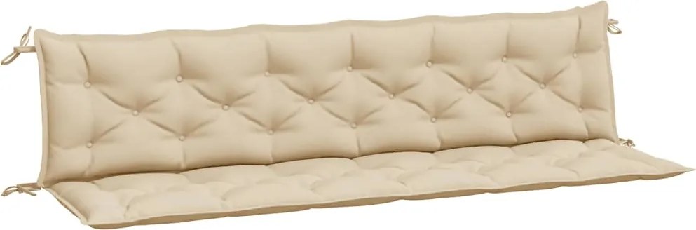 vidaXL 2 db bézs oxford szövet kerti padpárna 200 x 50 x 7 cm