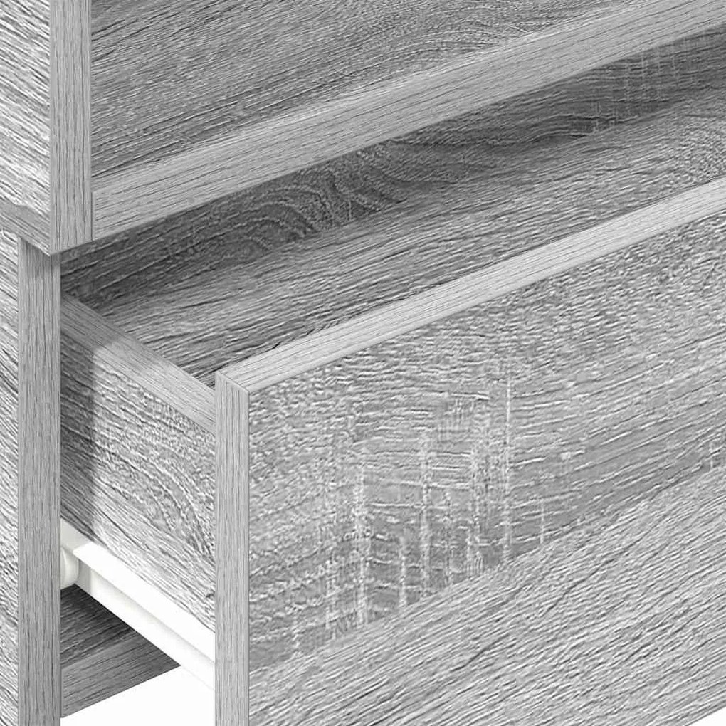 2 db szürke sonoma színű fali éjjeliszekrény 45 x 26 x 28,5 cm