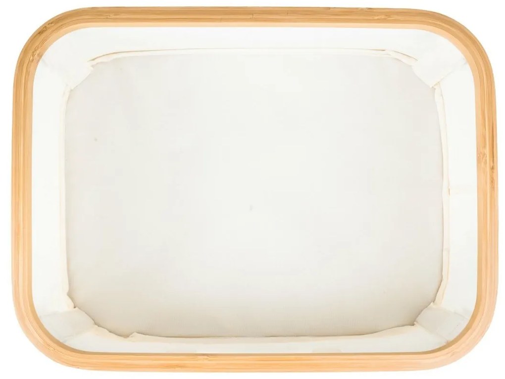 G21 tárolódoboz 40 x 30 x 15 cm, bambusz, fedéllel, bézs