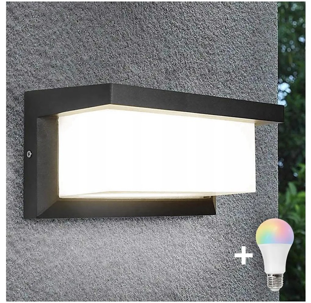LED RGBW dimmelhető kültéri fali lámpatest NEELY 1xE27/9W/230V IP54 antracit