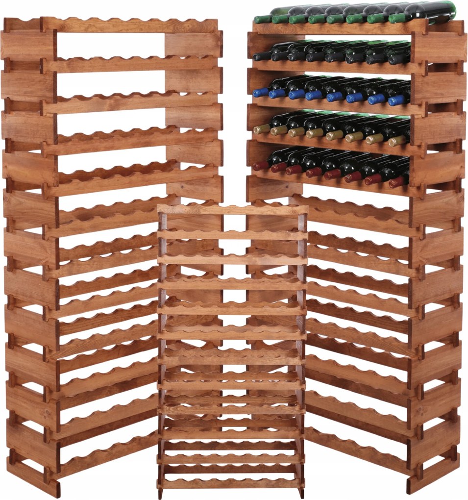 Bortartó állvány moduláris 12x8 szerelés szerszám nélkül fa nyomógombos