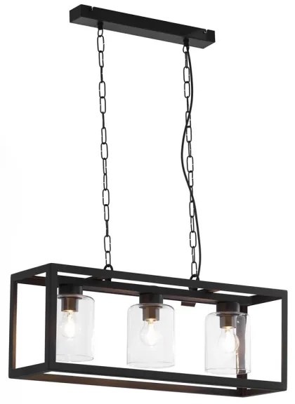 Jupiter 1805 - MC3 - Csillár láncon MACARI 3xE27/60W/230V fekete