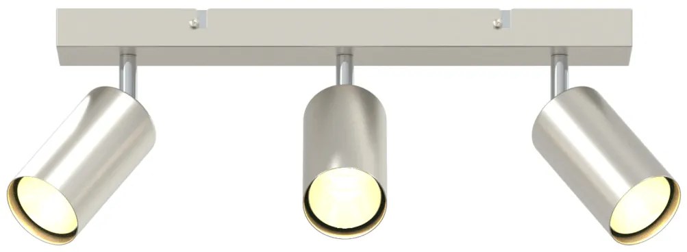 Mennyezeti Spotlámpa 3 Irányban Állítható Brushed Nickel GU10