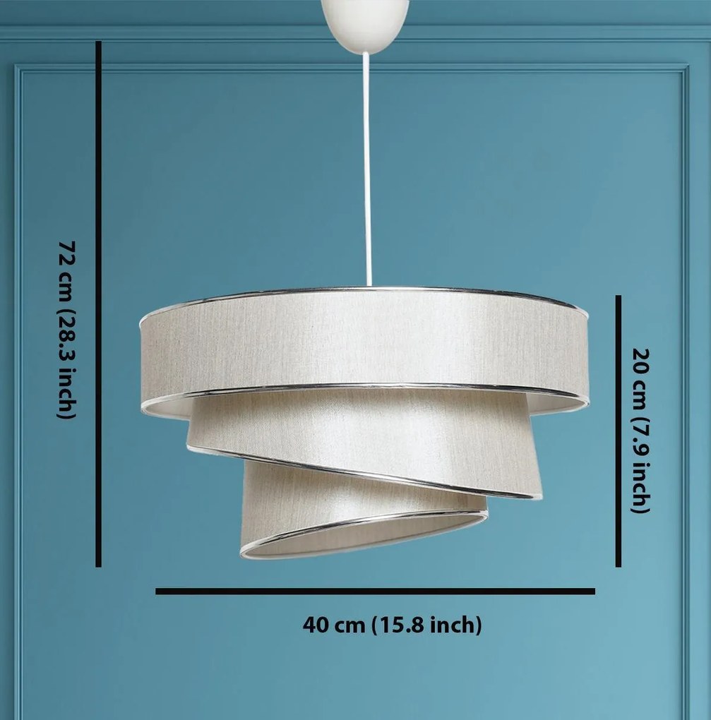 Függőlámpa, Couper - Beige, Silver