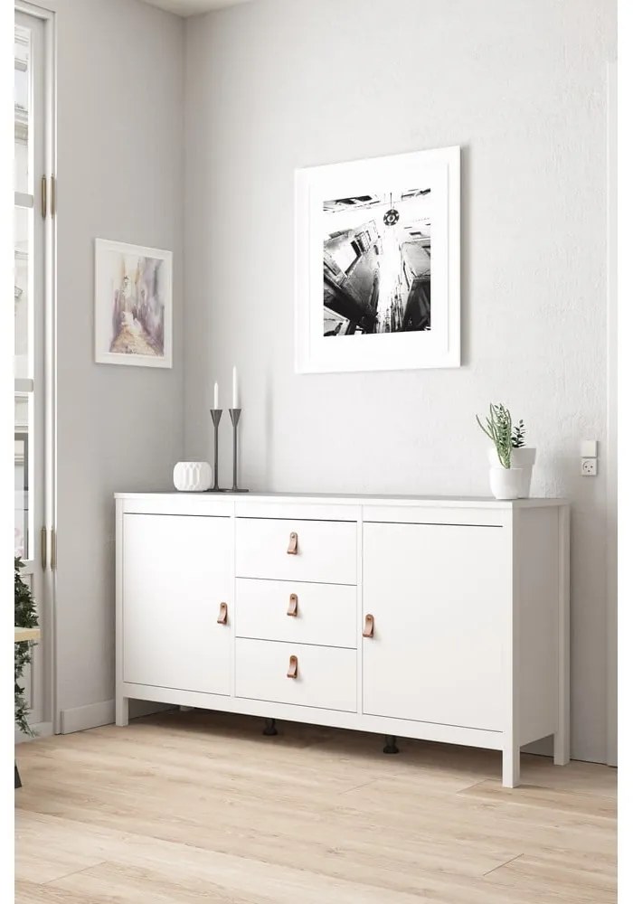 Fehér alacsony komód 151x80 cm Madrid – Tvilum