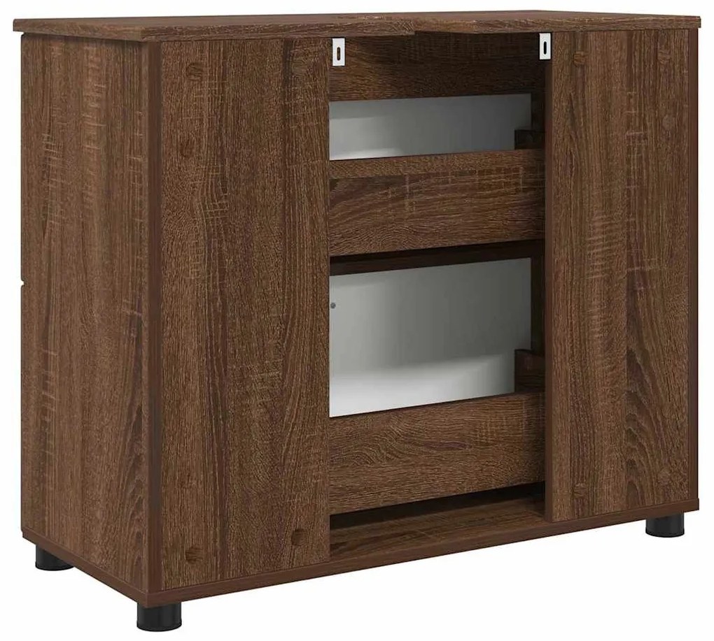 Fürdőszoba Székény barna tölgy 76.5 x 35 x 64 cm Faanyag