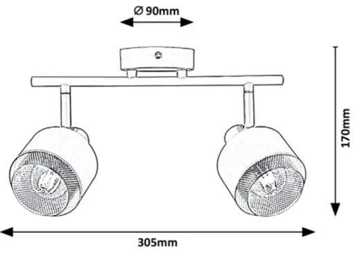 Rabalux - Spotlámpa 2xE14/40W/230V