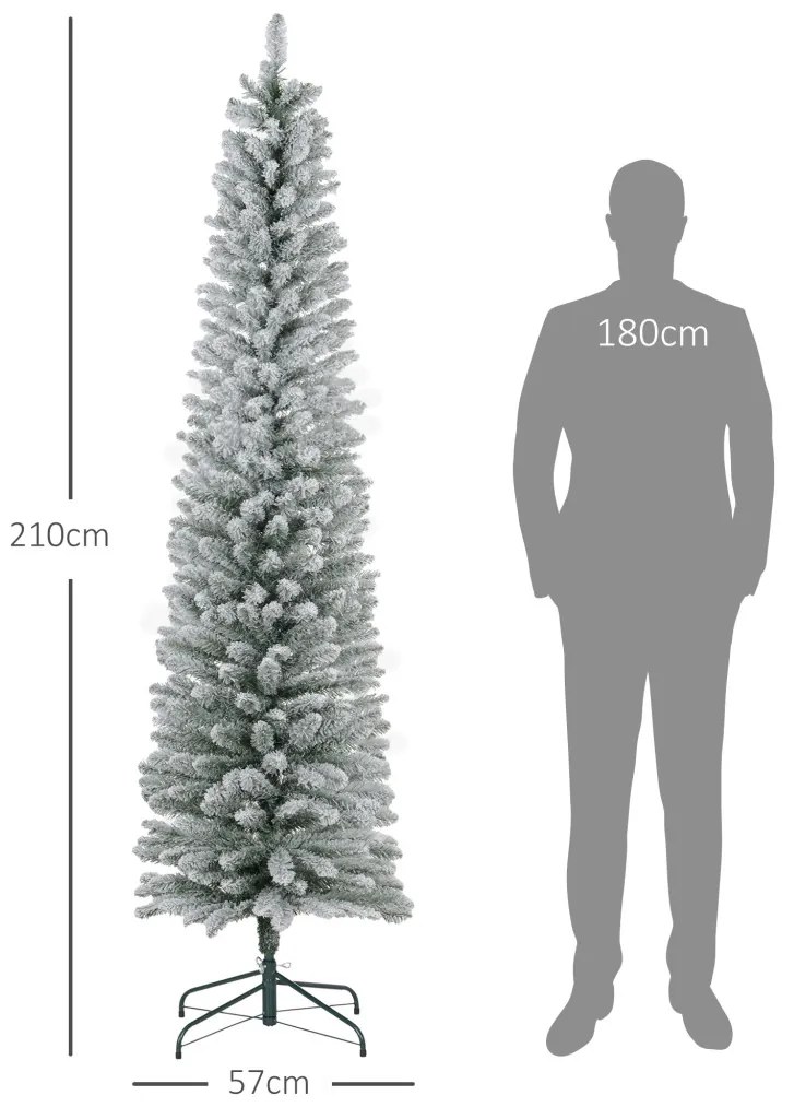 Műfenyő, 210 cm, 180 LED-fénnyel, 405 ágvéggel, állvánnyal, beltéri